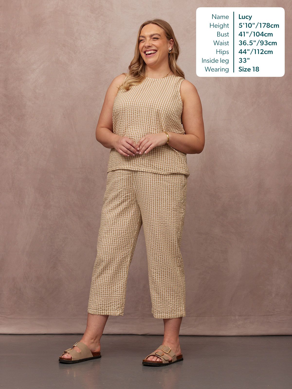 Rhianna Culotte - Brown Gingham