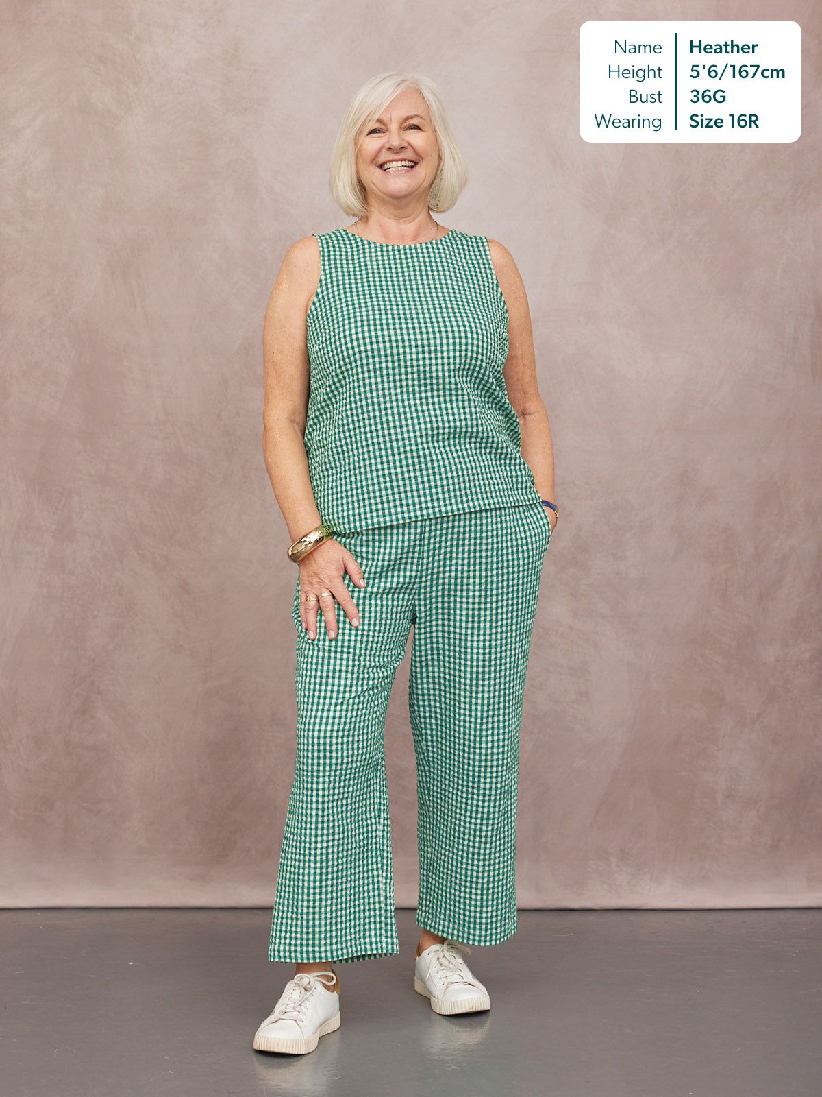 Rhianna Culotte - Green Gingham