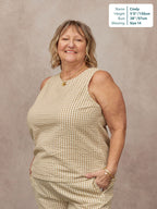 Ruby Tank Top - Brown Gingham